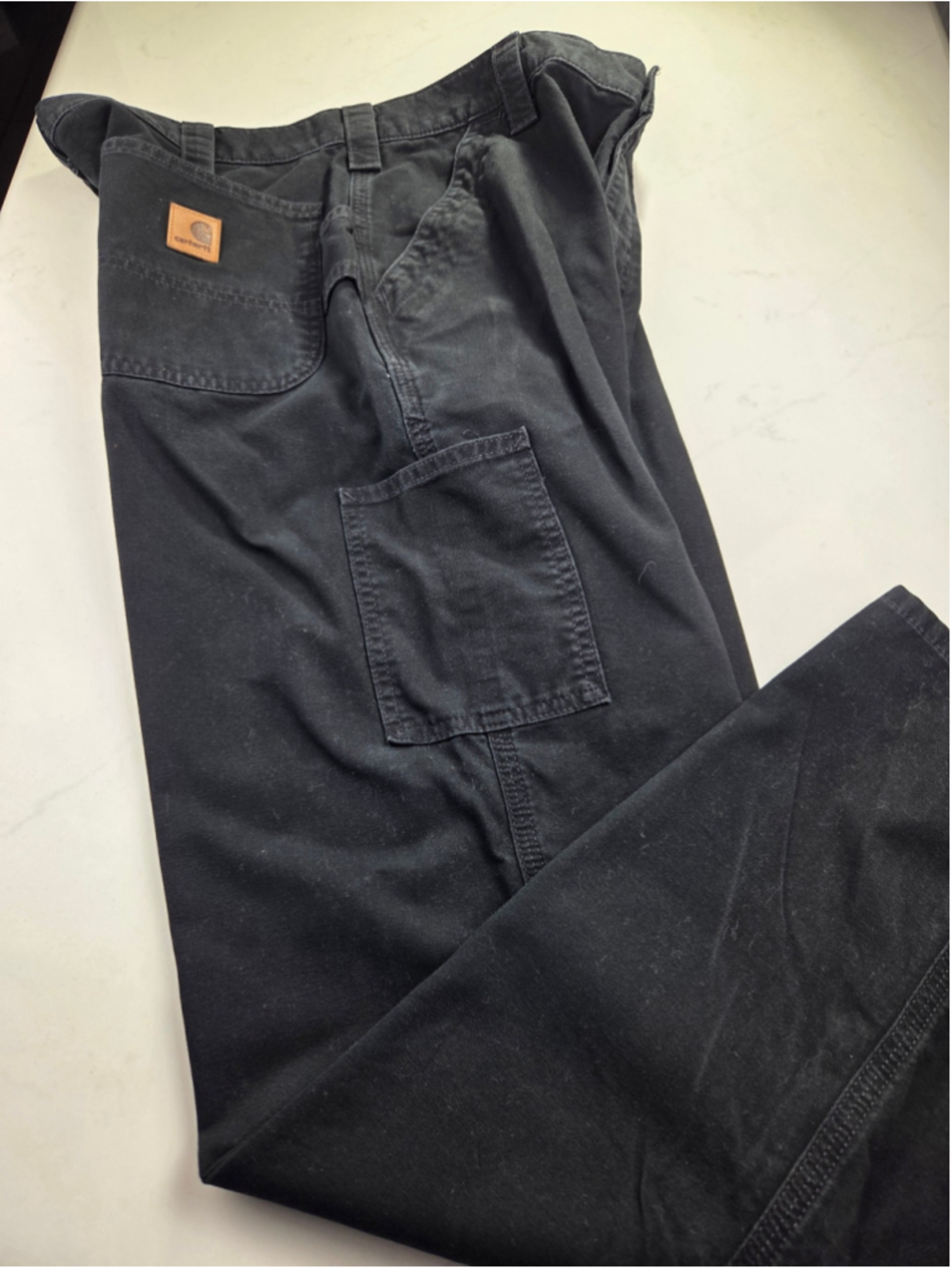 Men's Carhartt Original Dungaree Fit Pants Black Size 36x32 #1711